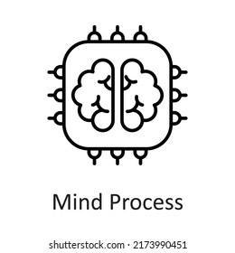 Mind Process vector filled outline Icon Design illustration on White background. EPS 10 File