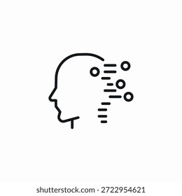 Vector de signo de icono de productividad mental