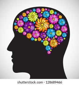 Mind profile. EPS10 vector