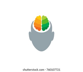 Mind rain Icon Logo Design Element
