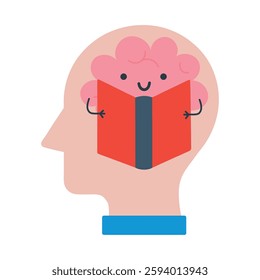 Mind reading with a brain holding a book