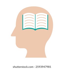 Mind reading open book icon