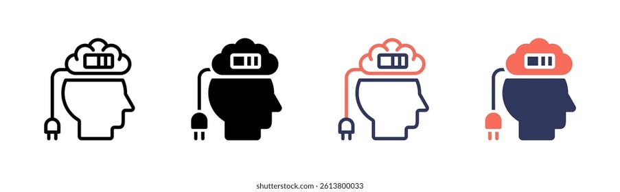 Mind Recharge Icon Element For Design And Vector