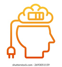 Mind Recharge Icon Element For Design And Vector