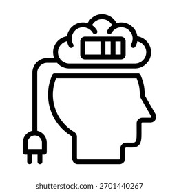 Elemento De Icono De Recarga De Mente Para Diseño Y Vector