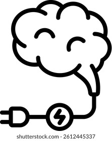 Mind Recharge Icon Outline Vector Illustration