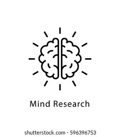 Mind Research Vector Line Icon