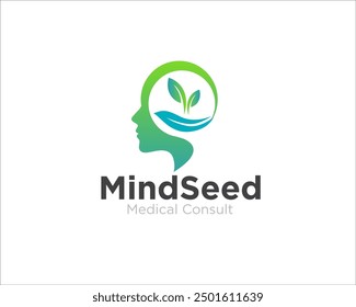 mind seed logo designs for psychology consult and health logo