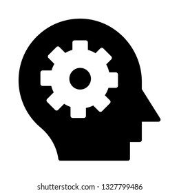 mind setting glyph icon 