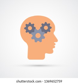 Mind setting icon trendy color seo internet marketing. Vector eps 10