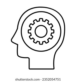 Mind Setup Icon In Outline Style