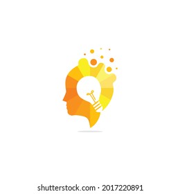 Mind with shiny light as idea inspiration logo vector. Mental consulting icon. Apply to business and company web site, application brand