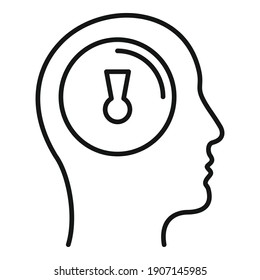 Mind skills icon. Outline mind skills vector icon for web design isolated on white background
