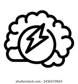 Mind storming icon outline vector. Problem solving technique. Brainstorming cognitive process