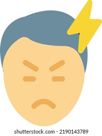 estrés mental Ilustración vectorial en un fondo transparente.Símbolos de calidad premium.Vector de trazo         para el diseño gráfico y de concepto.