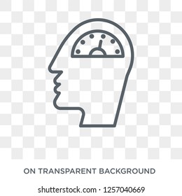 Mind tachometer icon. Mind tachometer design concept from Productivity collection. Simple element vector illustration on transparent background.