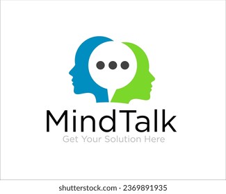 mind talk for mental consultation logo designs simple modern for clinic