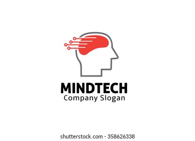 Mind tech Logo Vector Symbol Icon Design Illustration