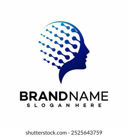 design de ilustração do modelo de vetor do logotipo da mind tech