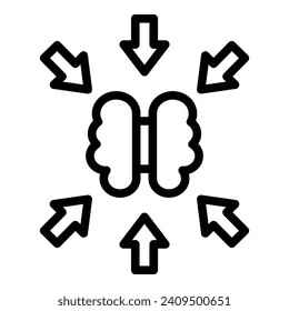 Mind thinking icon outline vector. Critical think. Human skill