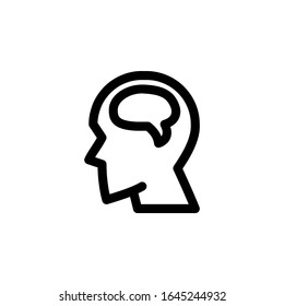 Gedanken, Gedanken, Idee im Kopfsymbol
