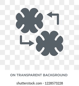 Mind transfer icon. Trendy flat vector Mind transfer icon on transparent background from Artificial Intelligence, Future Technology collection. 