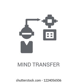 Mind transfer icon. Trendy Mind transfer logo concept on white background from Artificial Intelligence collection. Suitable for use on web apps, mobile apps and print media.