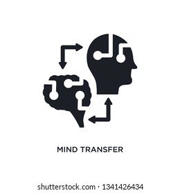 mind transfer isolated icon. simple element illustration from artificial intellegence concept icons. mind transfer editable logo sign symbol design on white background. can be use for web and mobile