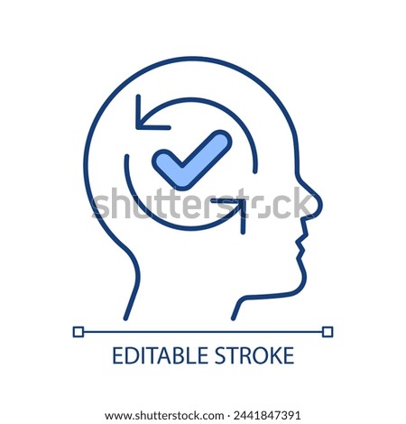 Mind transformation RGB color icon. Changing way of thinking. Personal development. Self growth. Isolated vector illustration. Simple filled line drawing. Editable stroke. Arial font used