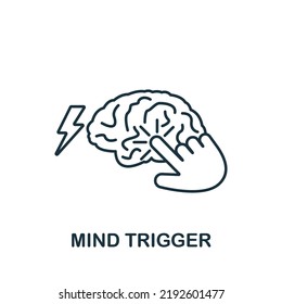 Mind Trigger Icon. Line Simple Personality Icon For Templates, Web Design And Infographics