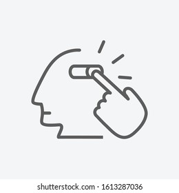 Mind Trigger Icon Line Symbol. Isolated Vector Illustration Of Icon Sign Concept For Your Web Site Mobile App Logo UI Design.