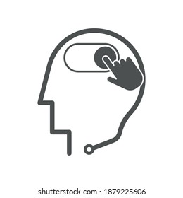 Mind Trigger Icon Line Symbol. Isolated Vector Illustration Of Icon Sign Concept For Your Web Site Mobile App Logo UI Design.

