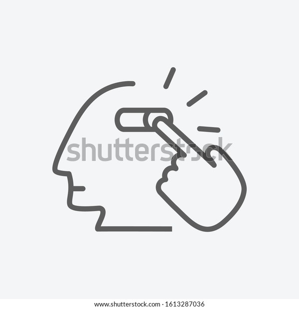 Mind\
trigger icon line symbol. Isolated vector illustration of icon sign\
concept for your web site mobile app logo UI\
design.
