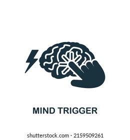 Mind Trigger icon. Monochrome simple Personality icon for templates, web design and infographics