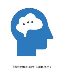 mind vector glyph color icon 