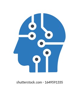 icono de color de glifo vectorial de mente 