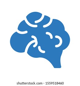 mind vector glyph colour icon 