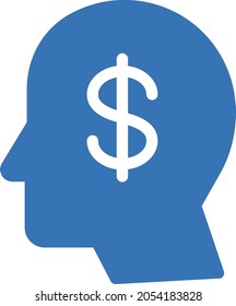 mind vector glyph colour icon