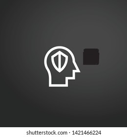 Mind vector icon. Mind concept stroke symbol design. Thin graphic elements vector illustration, outline pattern for your web site design, logo, UI. EPS 10.