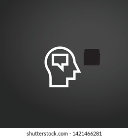 Mind vector icon. Mind concept stroke symbol design. Thin graphic elements vector illustration, outline pattern for your web site design, logo, UI. EPS 10.