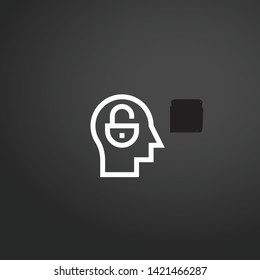 Mind vector icon. Mind concept stroke symbol design. Thin graphic elements vector illustration, outline pattern for your web site design, logo, UI. EPS 10.