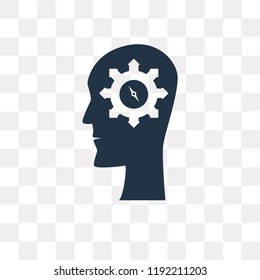 Mind vector icon isolated on transparent background, Mind transparency concept can be used web and mobile