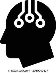 mind vector illustration isolated on a transparent background. glyph vector icons for concept or web graphics.