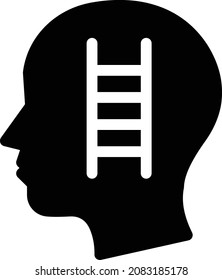 mind vector illustration isolated on a transparent background . glyph vector icons for concept or web graphics.