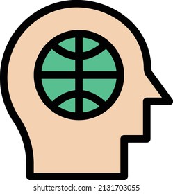 mind vector illustration isolated on a transparent background. stroke vector icons for concept or web graphics.