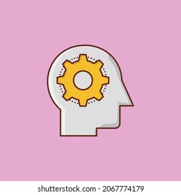 mind Vector illustration on a transparent background. Premium quality symbols.Vector line flat color icon for concept and graphic design.