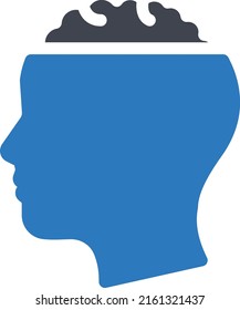mind  Vector illustration on a transparent background. Premium quality symmbols. Glyphs vector icons for concept and graphic design.