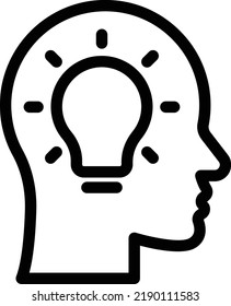 mind Vector illustration on a transparent background. Premium quality symmbols. Thin line vector icons for concept and graphic design.
