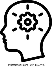 ilustración del vector mental en un fondo transparente. Símbolos de calidad superior. Iconos vectoriales de línea delgada para el diseño de conceptos y gráficos.