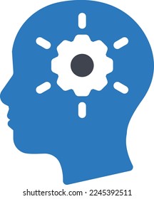 Ilustración de Mind Vector en un fondo transparente. Símbolos de calidad superior. Iconos vectoriales de glifos para diseño de conceptos y gráficos. 
